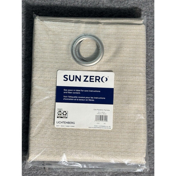 Sun Zero 40" x 63" Thermal Grommet Top Curtain Panel - Sand - ONE PANEL - Picture 4 of 4